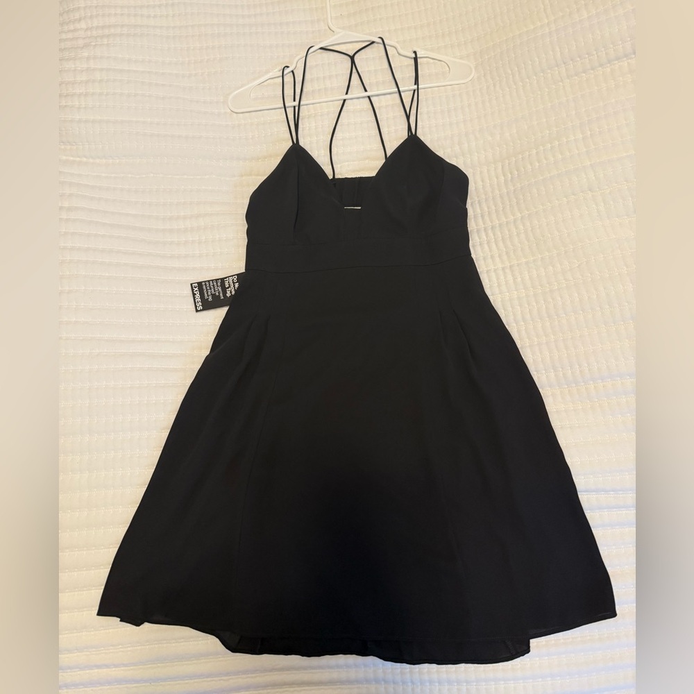 NWT Express Elegant Black Strappy Dress